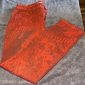 DKNY Red Patterned Women Jeggings